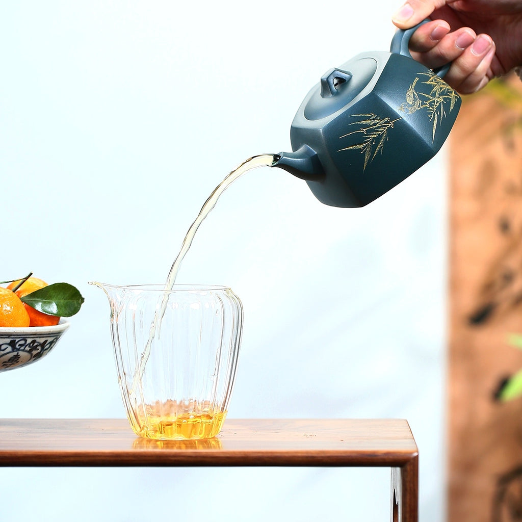 SILINE Master Handmade Yixing Zisha Clay Teapot -280ml,Luni 国工周洪明,六方井栏