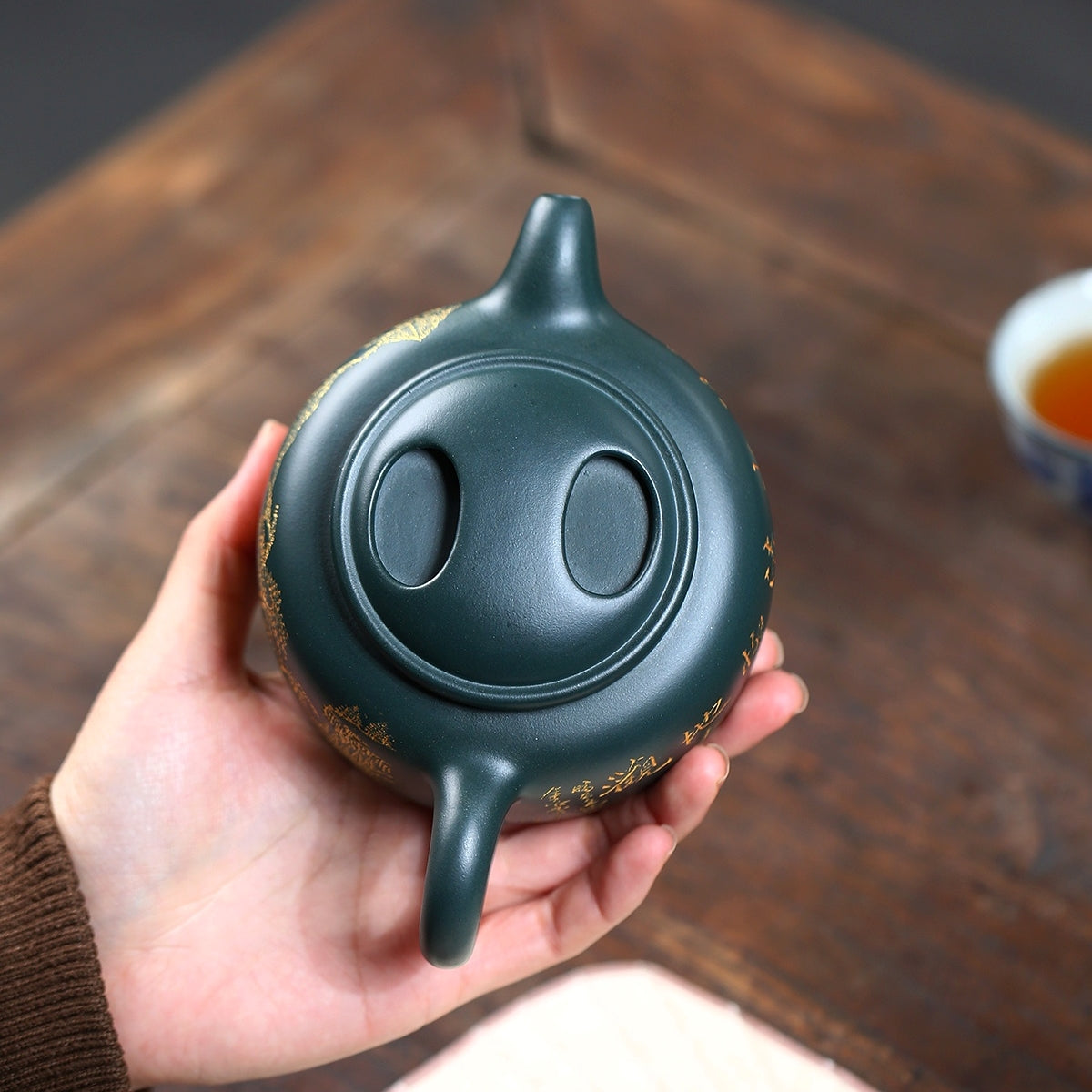 SILINE Master Handmade Yixing Zisha Clay Teapot -260ml,Luni 国工周洪明,牛盖莲子