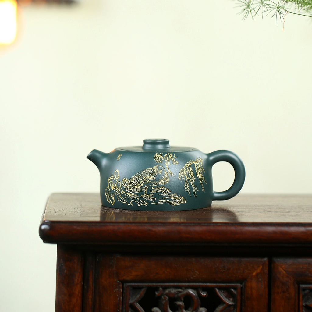 SILINE Master Handmade Yixing Zisha Clay Teapot -210ml,Luni 国工周洪明,井栏