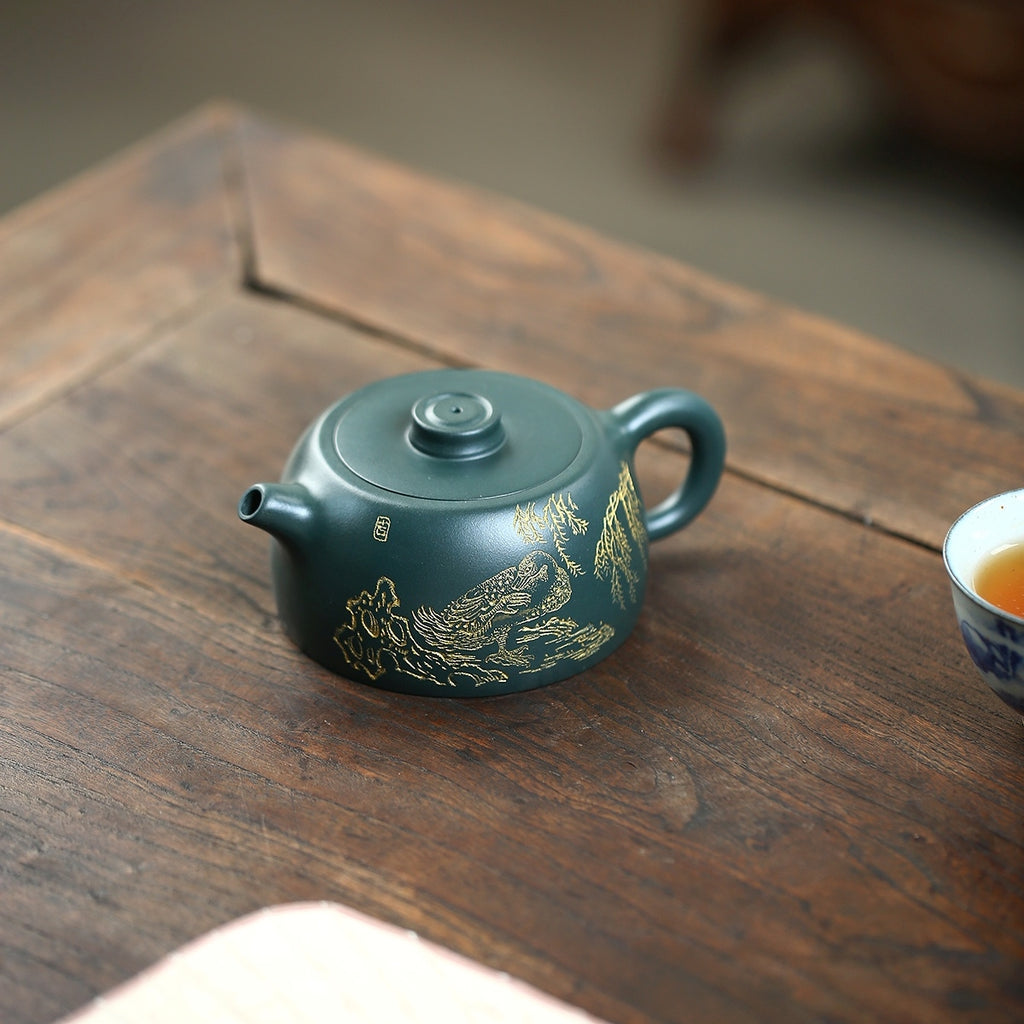 SILINE Master Handmade Yixing Zisha Clay Teapot -210ml,Luni 国工周洪明,井栏