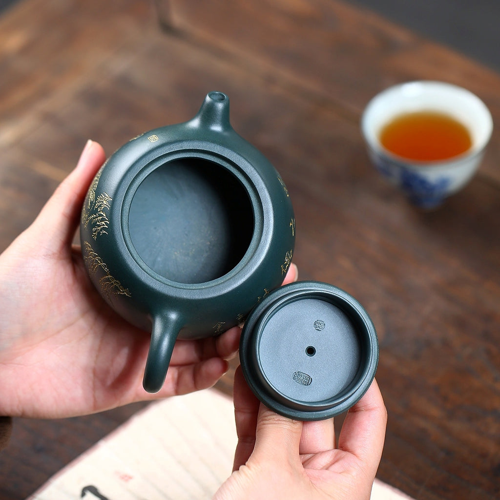 SILINE Master Handmade Yixing Zisha Clay Teapot -210ml,Luni 国工周洪明,井栏