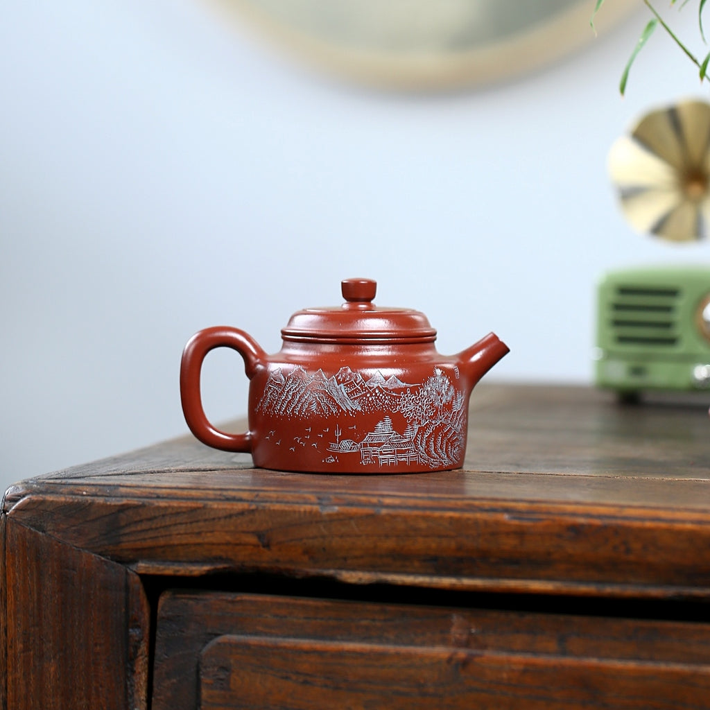 SILINE Master Handmade Yixing Zisha Clay Teapot -150ml,Zhuni 国工吴卫平,德钟