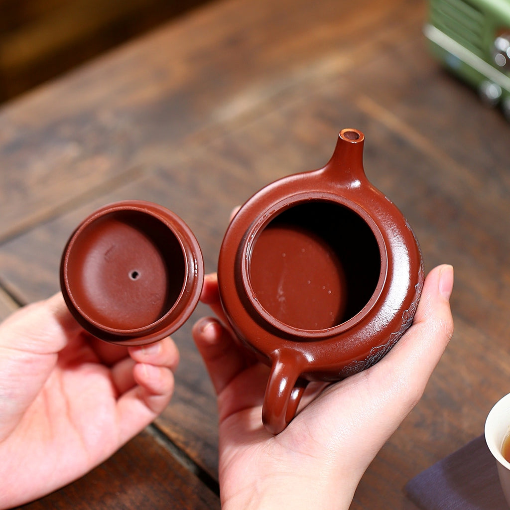 SILINE Master Handmade Yixing Zisha Clay Teapot -150ml,Zhuni 国工吴卫平,德钟