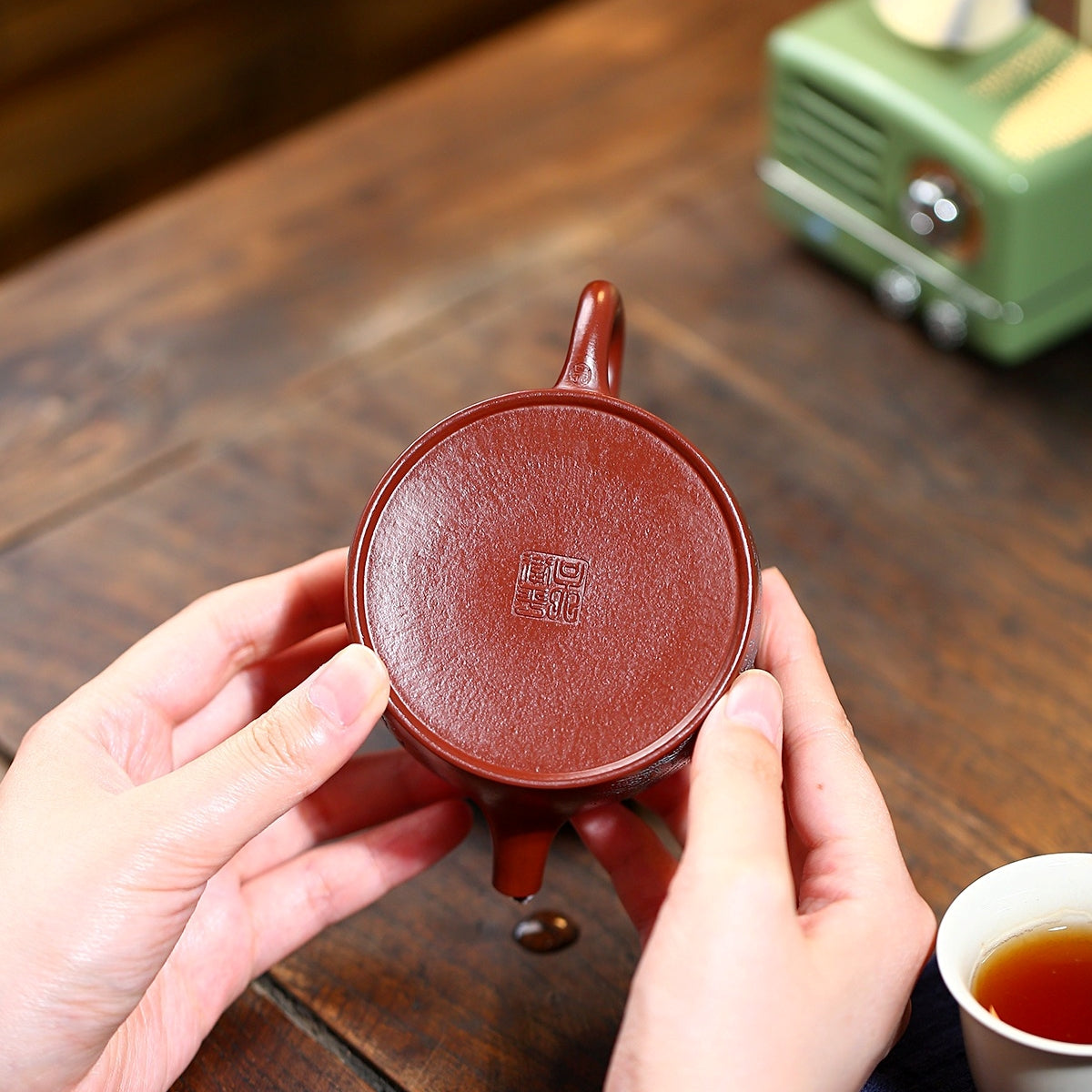 SILINE Master Handmade Yixing Zisha Clay Teapot -150ml,Zhuni 国工吴卫平,德钟