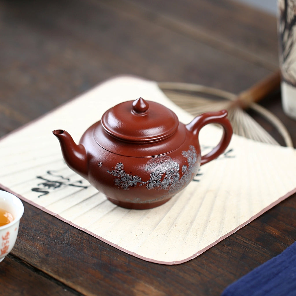 SILINE Master Handmade Yixing Zisha Clay Teapot -210ml,Zhuni 国工吴卫平,笑樱