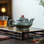 SILINE Master Handmade Yixing Zisha Clay Teapot -370ml,Duanni 国工吴卫平,祥龙虚扁