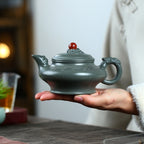SILINE Master Handmade Yixing Zisha Clay Teapot -370ml,Duanni 国工吴卫平,祥龙虚扁