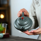 SILINE Master Handmade Yixing Zisha Clay Teapot -370ml,Duanni 国工吴卫平,祥龙虚扁