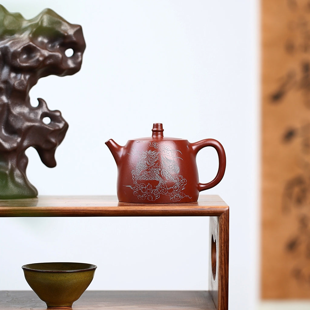 SILINE Master Handmade Yixing Zisha Clay Teapot -230ml,Zhuni 国工吴卫平,汉铎