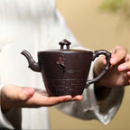 SILINE Professor Master Handmade Yixing Zisha Clay Teapot -350ml,Zini 正高眭龙俊,祥竹