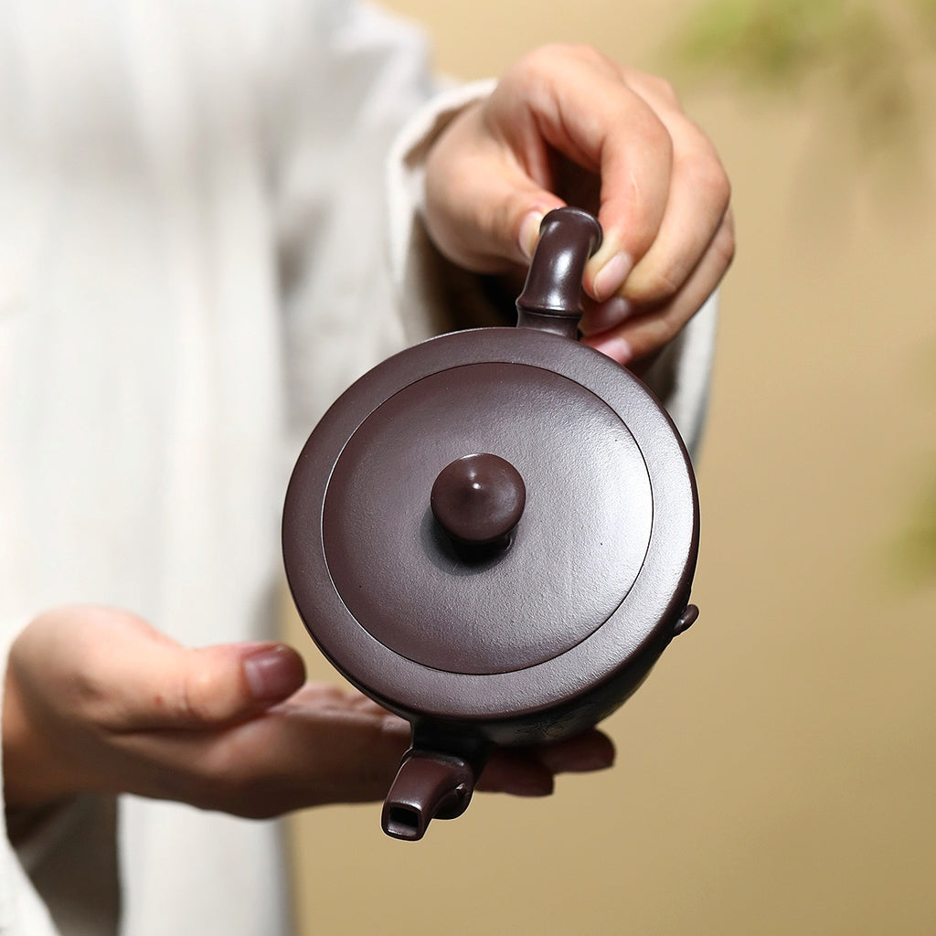 SILINE Professor Master Handmade Yixing Zisha Clay Teapot -350ml,Zini 正高眭龙俊,祥竹
