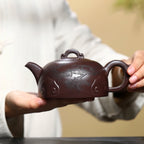SILINE Professor Master Handmade Yixing Zisha Clay Teapot -500ml,Zini 正高眭龙俊,四季如意