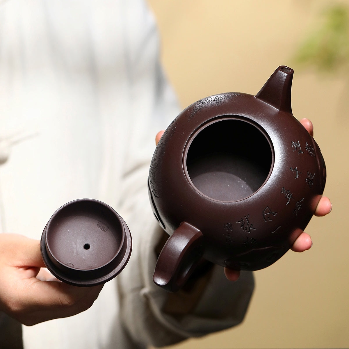 SILINE Professor Master Handmade Yixing Zisha Clay Teapot -500ml,Zini 正高眭龙俊,四季如意