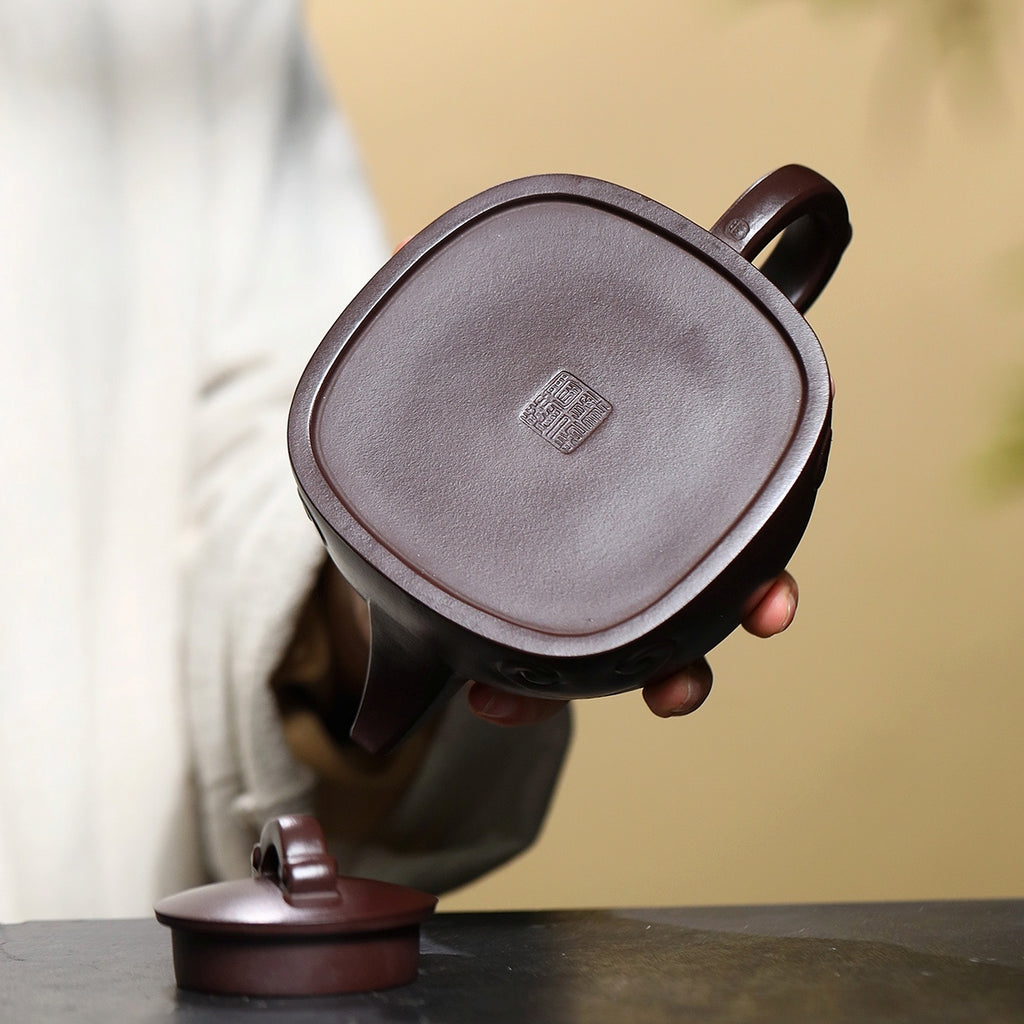 SILINE Professor Master Handmade Yixing Zisha Clay Teapot -500ml,Zini 正高眭龙俊,四季如意