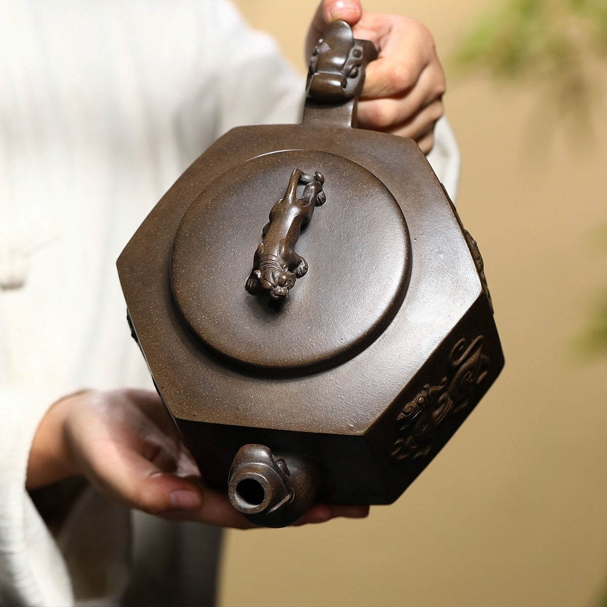 SILINE Professor Master Handmade Yixing Zisha Clay Teapot -1500ml,Zini 正高眭龙俊,龙行虎变