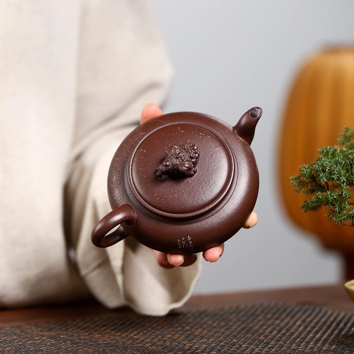 SILINE Senior Master Handmade Yixing Zisha Clay Teapot -300ml,Duanni 高工张暗军,金蟾