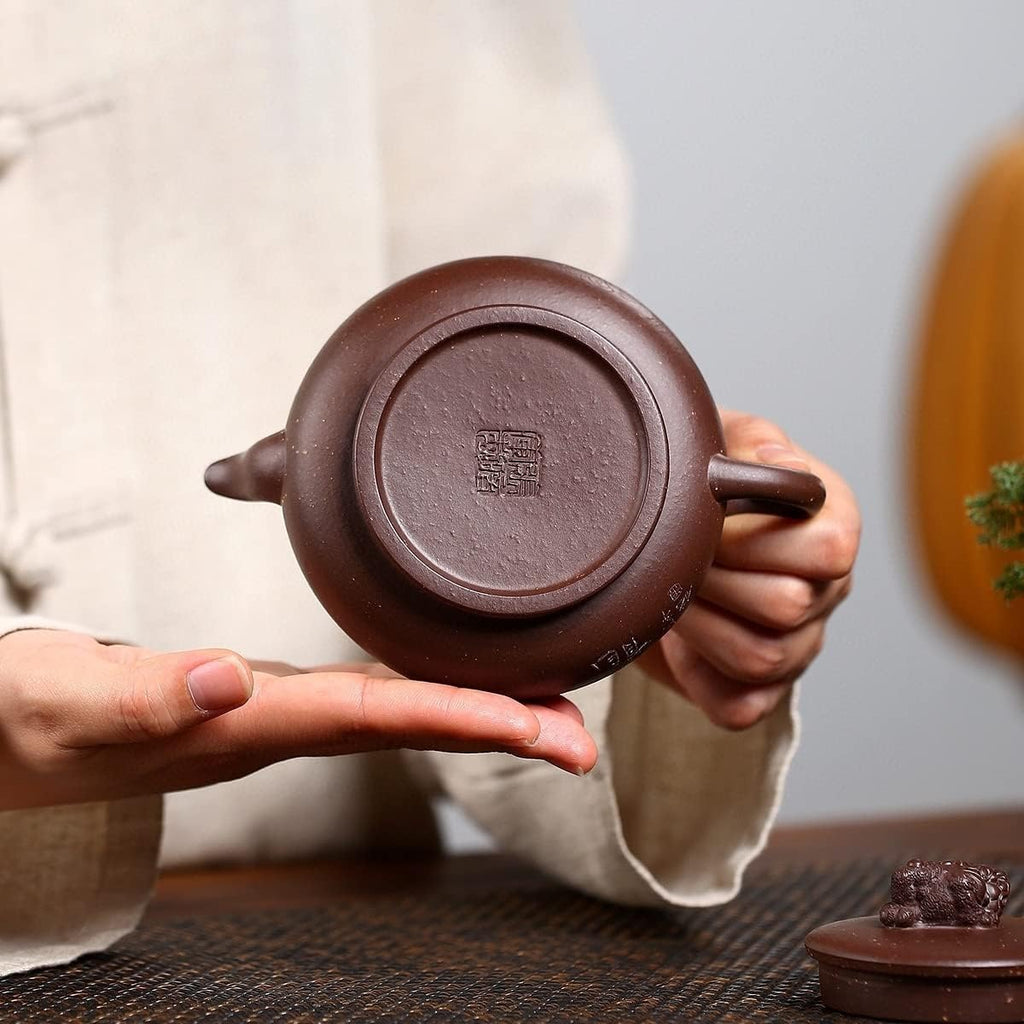 SILINE Senior Master Handmade Yixing Zisha Clay Teapot -300ml,Duanni 高工张暗军,金蟾